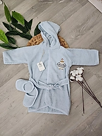 ⭐️Bibaby  Bornoz Terlik seti