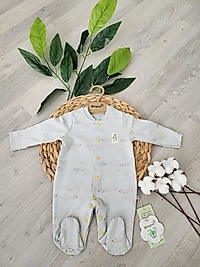 ☘️Biorganic penguen desenli patikli Pamuklu Tulum