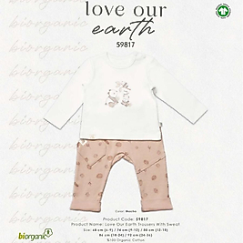 ☘️Organik pamuk panda desenli ikili takım