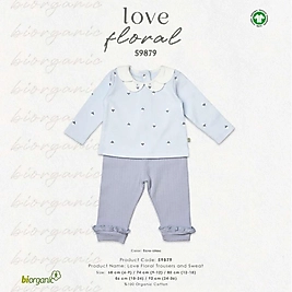 ☘️Organik pamuk Çiçek Desenli İkili takım