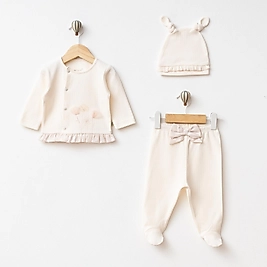 ÇİÇEK DESEN KIZ 3lü TAKIM