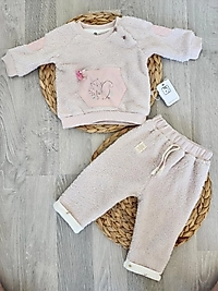 ⭐️Bibaby Dışı Peluş  İçi Pamuklu Penye 2'Li Takım