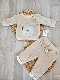 ⭐️Bibaby Dışı Peluş  İçi Pamuklu Penye 2'Li Takım