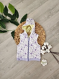 ☘️Biorganik Kalp Desenli Kız Bebek Yelek